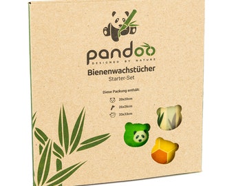 pandoo Bienenwachstücher Starter Set | 3 Größen