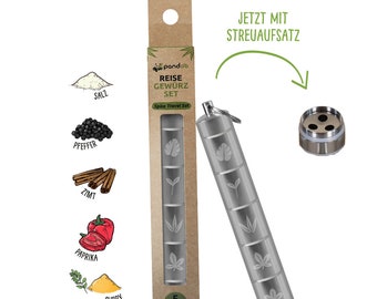 pandoo Reise- und Camping Gewürz-Set mit Streuaufsatz