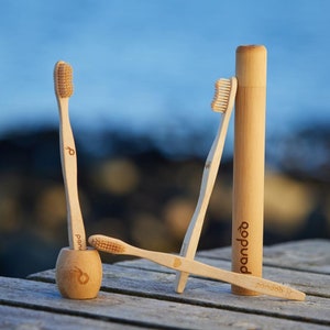 4er saving set bamboo hand toothbrush image 7