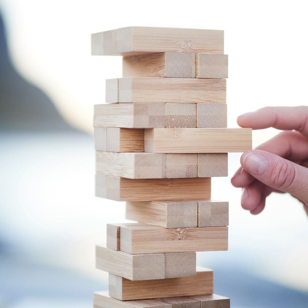 Pandoo Gioco Dell'Equilibrio Torre Oscillante In Bambù - Gioco In Famiglia Per 2+ Giocatori, Dai 6 Anni