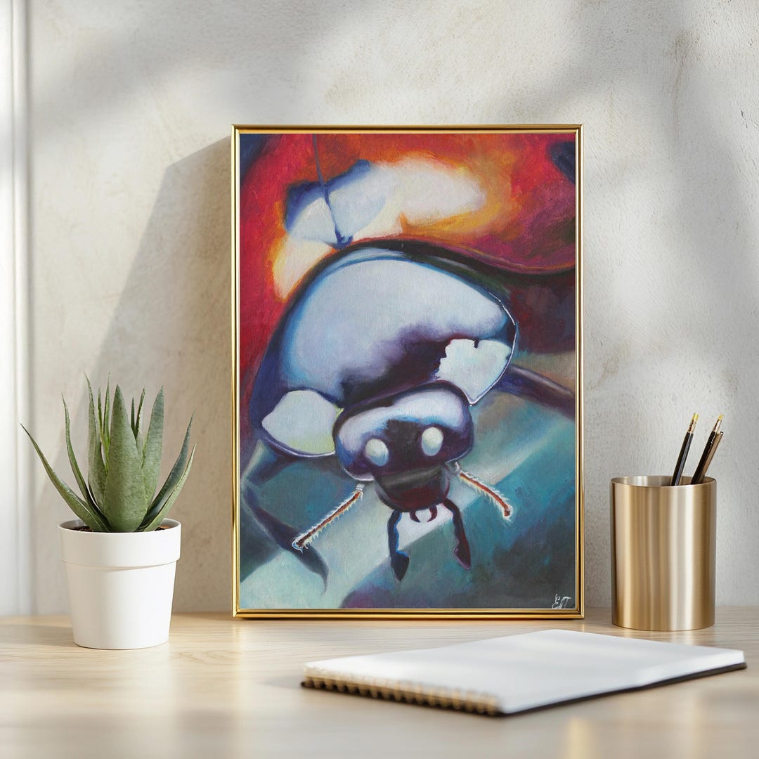 Ladybug Art Print: Colorful Insect, Ladybird Gift, Nature Wall Decor - Etsy