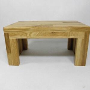 Footstool kick stand made of solid oak wood image 7