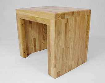 Stool footstool oak solid wood stool stand column