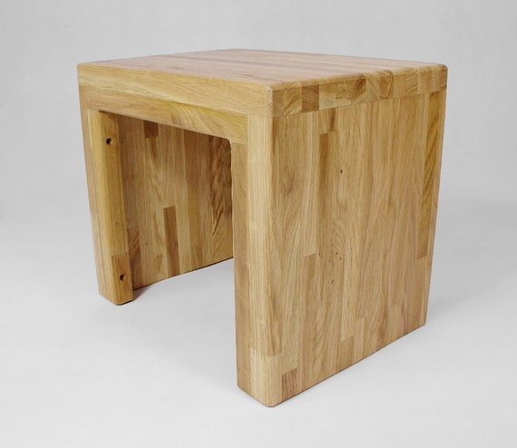 Stool Footstool Oak Solid Wood Stool Stand Column Etsy UK