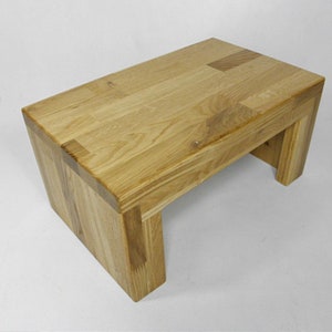 Footstool kick stand made of solid oak wood image 6