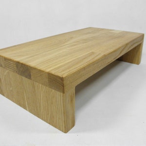 Sofatablett Fußhocker Holzbank Schemel Ritsche Eiche Hocker Sitzbank Ständer Fußbank Laptopständer 40cm breit