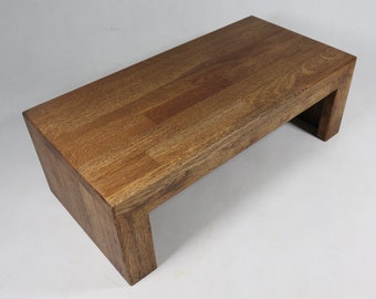 Bench wooden bench made of solid oak wood rustic stand yoga bench meditation bench