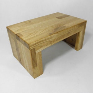 Footstool kick stand made of solid oak wood image 5