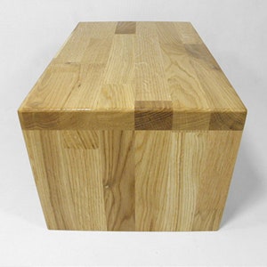 Footstool kick stand made of solid oak wood image 4