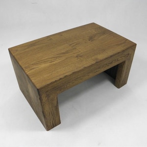 Wooden bench footstool solid wood oak rustic stand yoga bench meditation bench stool