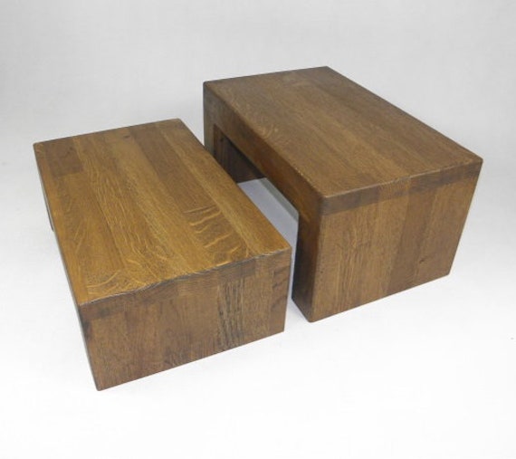 2 Foot Bench Set Oak Solid Wood Rustic Seat Stool Stand Yoga Etsy