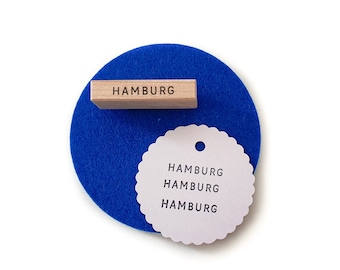 Text-Stempel »Hamburg«