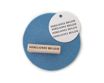 Text stamp "Heartfelt condolences"