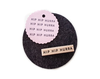 Text-Stempel »Hip Hip Hurra«