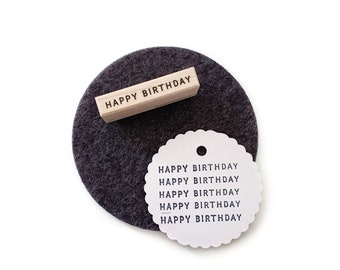 Text stamp »Happy Birthday«