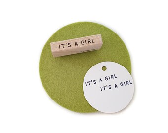 Text stamp »It's a girl«