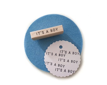 Text-Stempel »It's a boy«