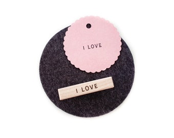 Text-Stempel »I love«