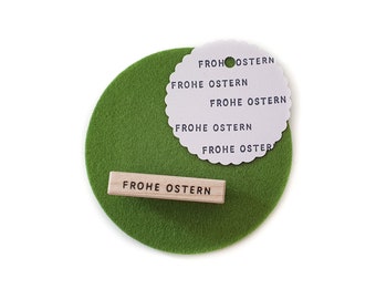 Text-Stempel »Frohe Ostern«