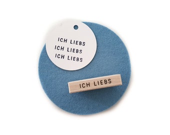 Text-Stempel »Ich liebs«