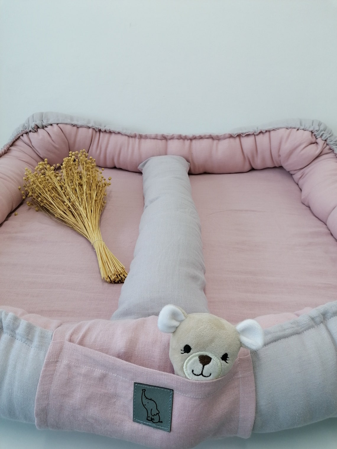 Linen baby nest for twins linen baby nest for twins twin Etsy