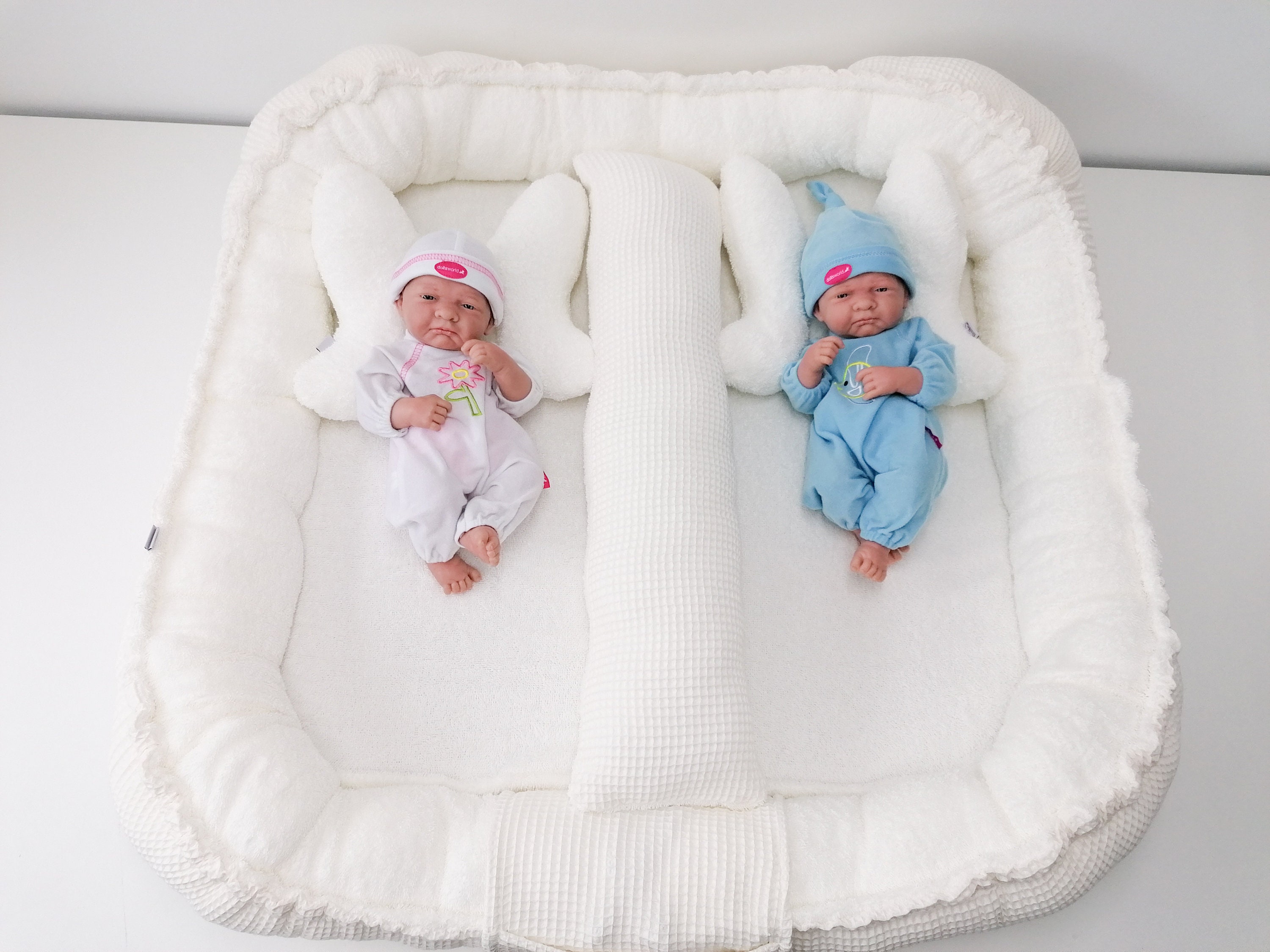 Zwillingsbett Für 2 Babys - 6-fach Höhenverstellbarer Stubenwagen Für Zwillinge