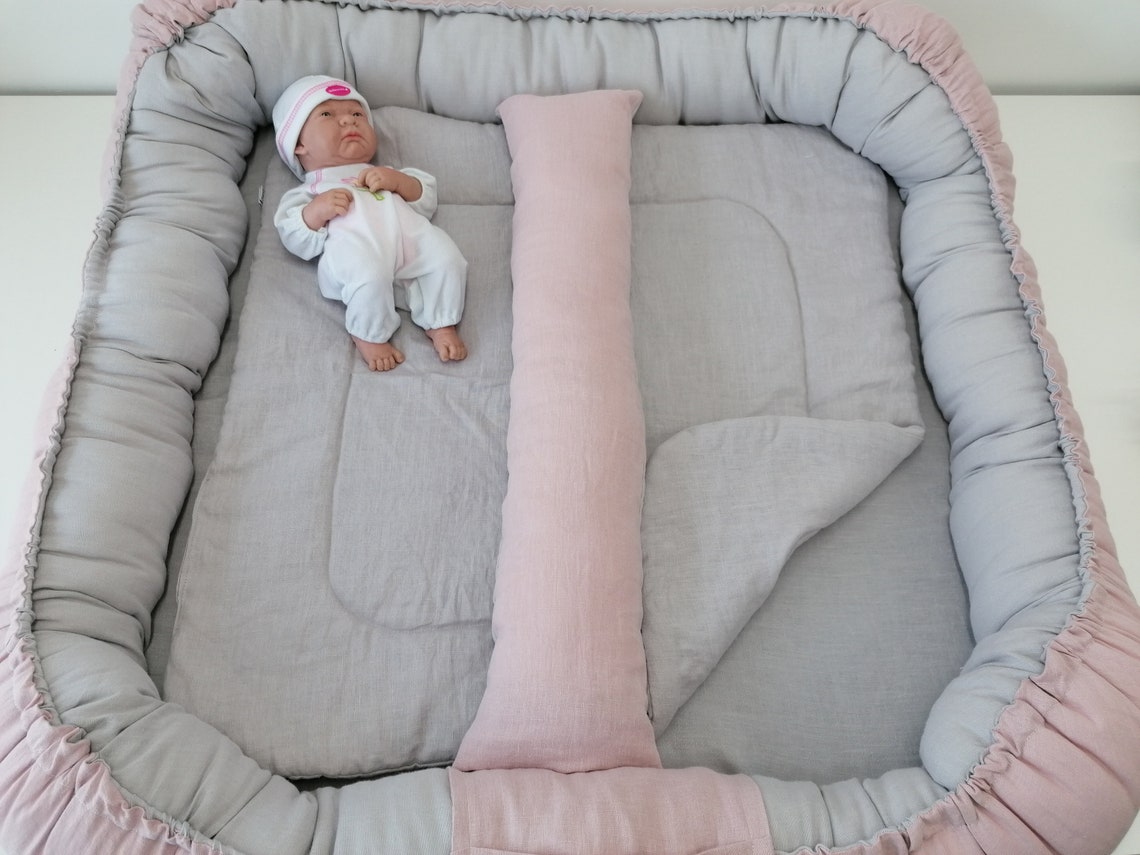 Linen baby nest for twins linen baby nest for twins twin Etsy