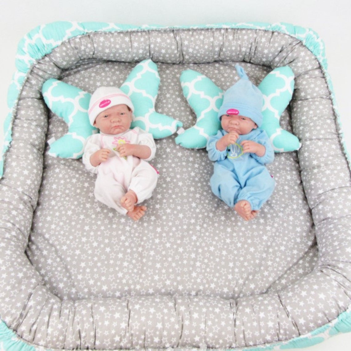 Babynest for twins cocoon for twins nest for twins play mat Etsy