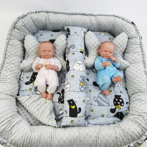 Cocon Pour Jumeaux Double Cocon Cocon Pour Deux Cocon De Etsy France