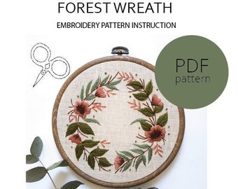 PDF pattern - Forest Wreath