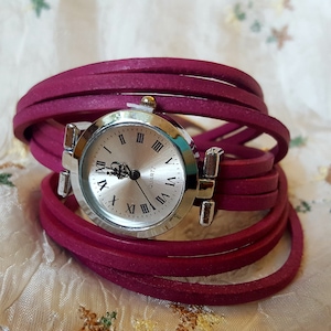 Armbanduhr mit Lederbändern, Steampunkstyle Bild 2