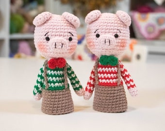 Crochet Pig Finger Puppet Pattern • Amigurumi Pig PDF • Cute Crochet Pig Finger Puppet Pattern • Pig Finger Puppet Pattern