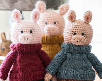 The Three Little Pigs Amigurumi Pattern