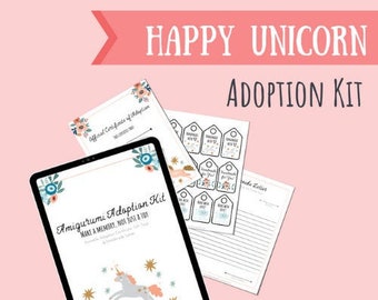 Amigurumi Adoption Kit - Happy Unicorn