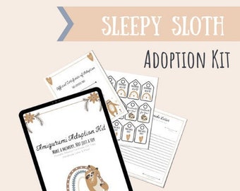Amigurumi Adoption Kit - Sleepy Sloth