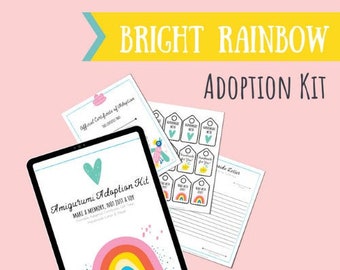 Amigurumi Adoption Kit - Bright Rainbow