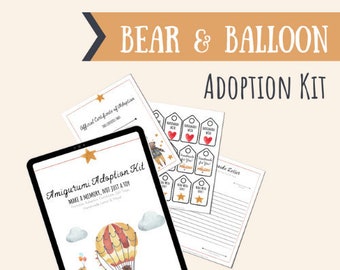 Amigurumi Adoption Kit - Bear & Balloon
