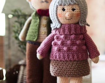 Crochet Amigurumi Grandma Pattern: Mrs. Humphrey PDF (Digital Download)