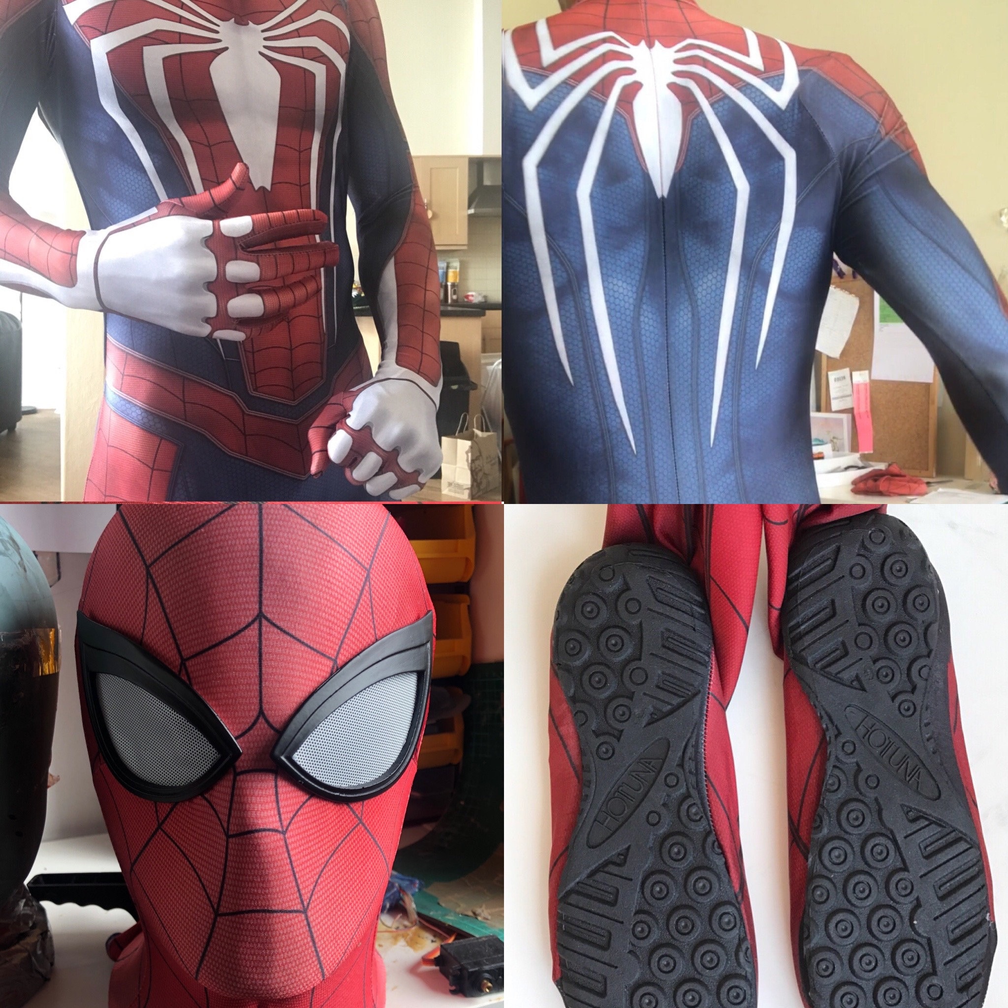 PS4 Spiderman Costume Insomniac Games Version Spider-Man Cosplay Suit