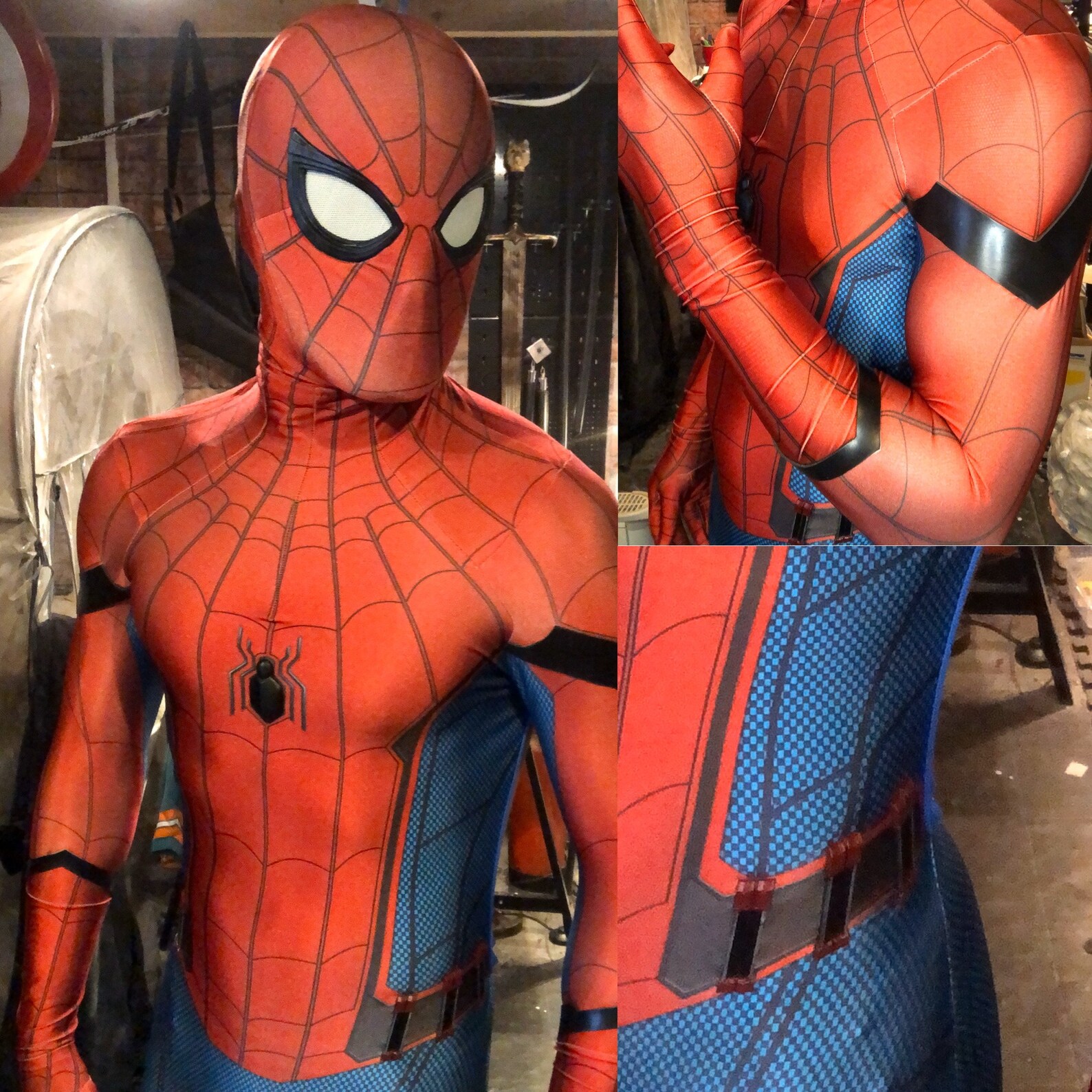Spider Man Suit Fitted Faceshell Homecoming Advanced Etsy