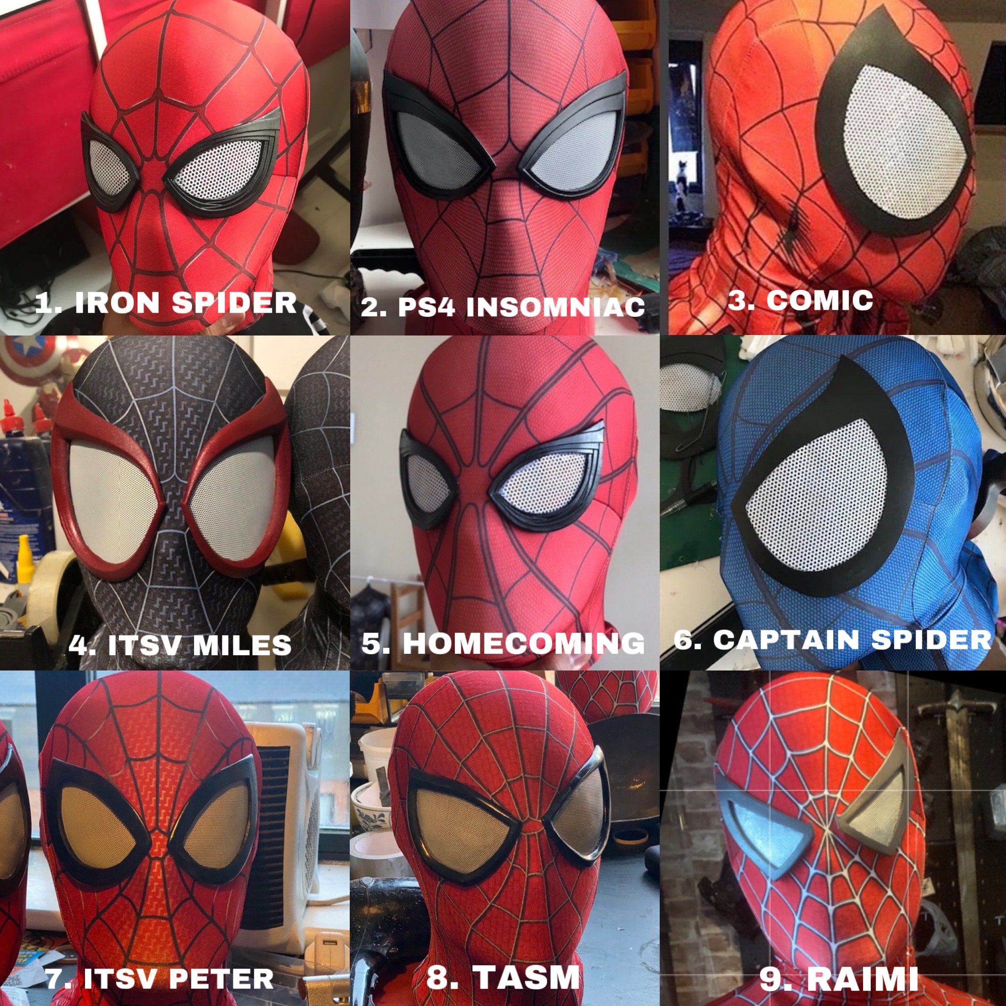Máscara de Spider-Man personalizada - Etsy España