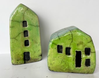 Small houses in Raku technique