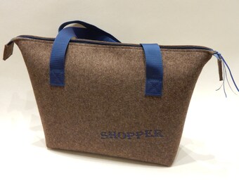 große Wollfilz Tasche - Shopper