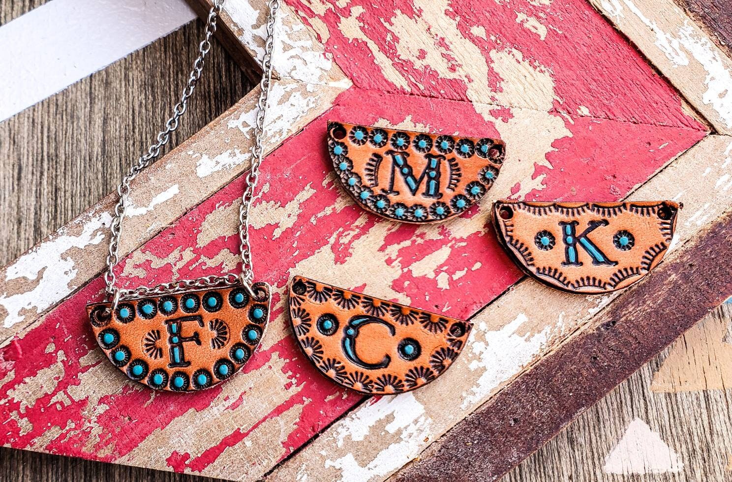 Punchy Cactus Boutique & Western Wear Tooled Leather Keychain | Punchy Cactus | Western