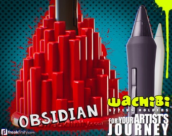 Artist Stylus Digital Pen Holder Stand. Gifts for illustrators, and digital artists. Fitting Wacom, Apple Pencil, Huion, XP-Pen & more.