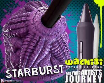 Artist Stylus Digital Pen Holder Stand. Gifts for illustrators, and digital artists. Fitting Wacom, Apple Pencil, Huion, XP-Pen & more.