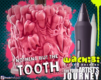 Wachibi Artist Stylus Digital Pen Holder Stand. Gifts for illustrators n' digital artists. Fitting Wacom, ApplePencil, Huion, XP-Pen & more.