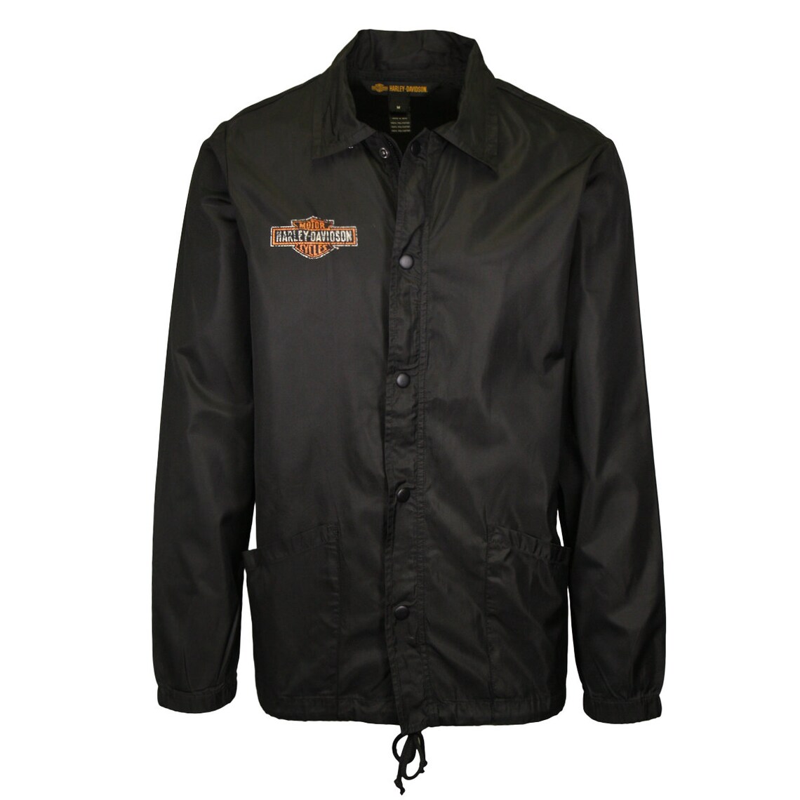 HarleyDavidson Men's Black Windbreaker Full Zip Jacket Etsy