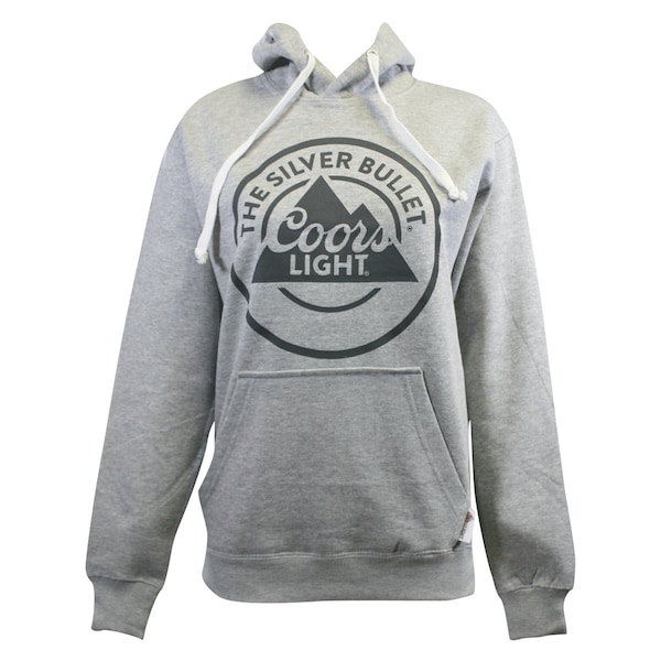 Coors Light Women's Light Grey Hoodie The Silver Bullet Laced Pullover (S01)
