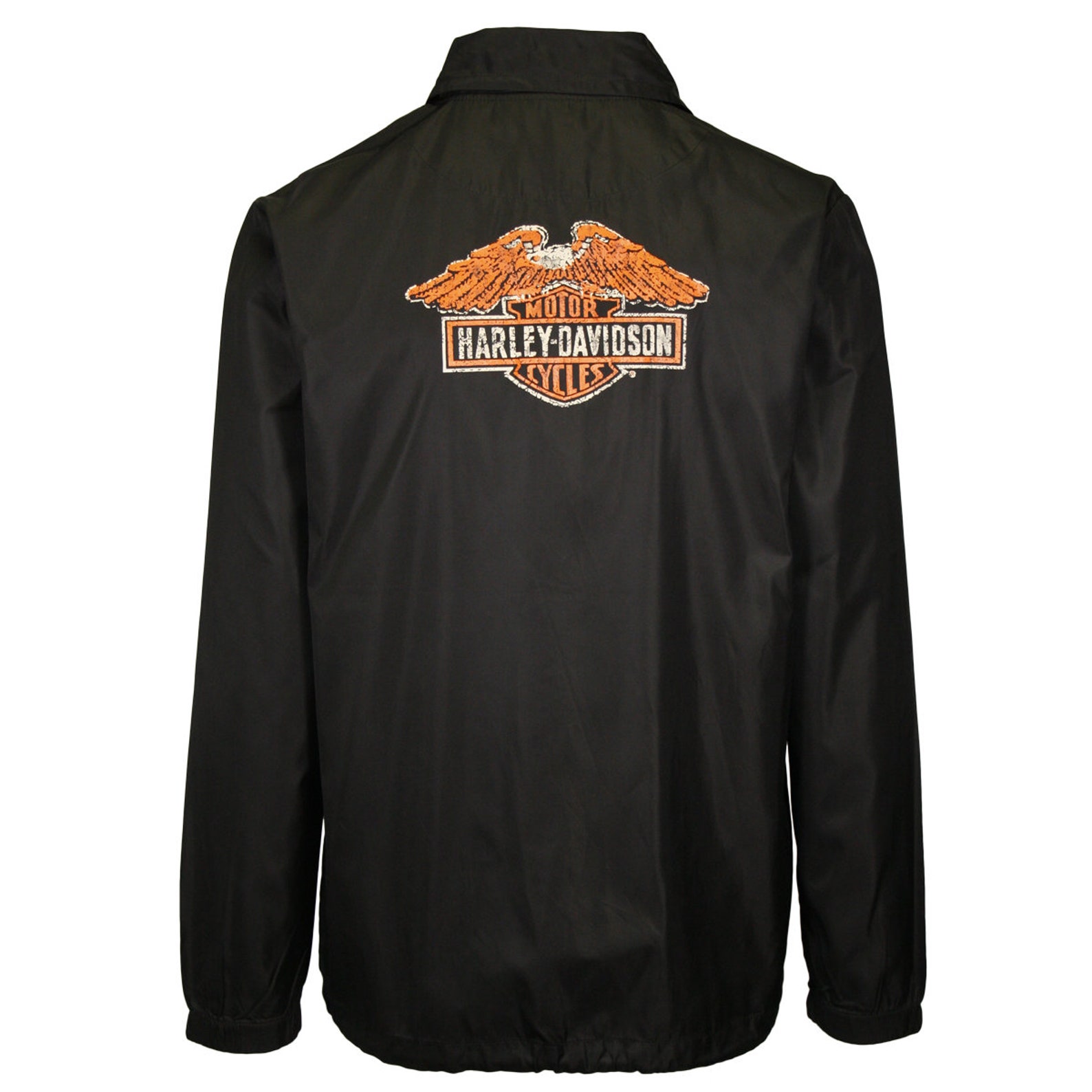 Harley-Davidson Men's Black Windbreaker Full Zip Jacket | Etsy